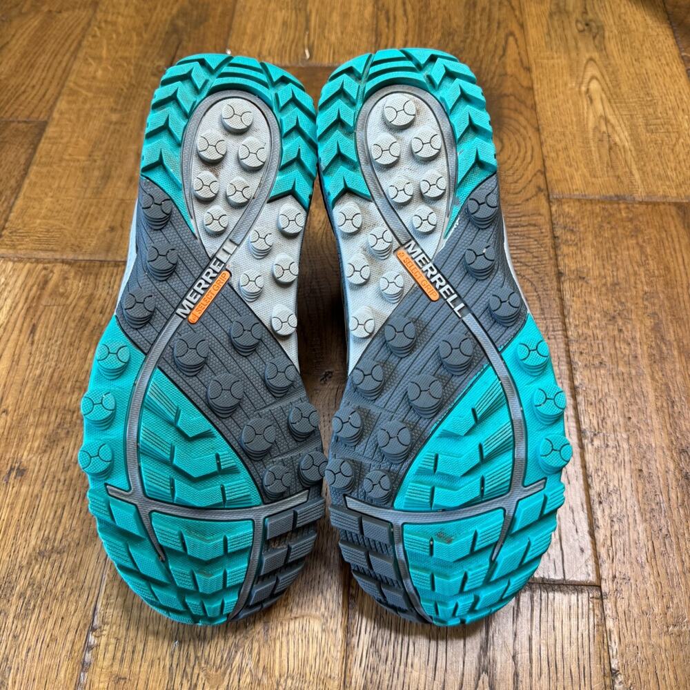 Merrell All Out Charge Womens 8 Trail Running Shoes J03964 HyperWrap Grey Teal - Picture 5 of 6